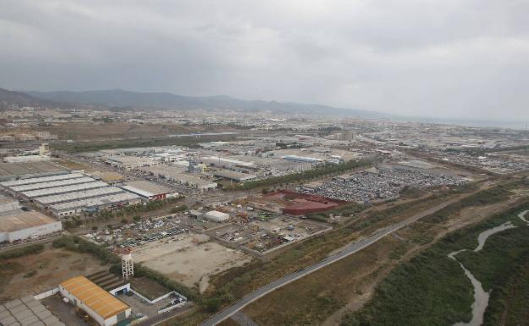 Vista aérea del polígono Guadalhorce. 