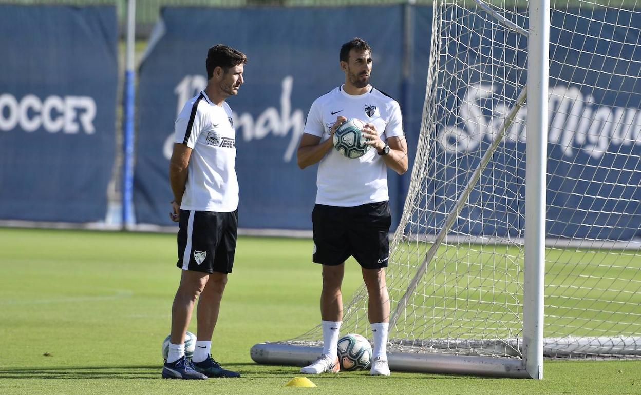 Víctor Sánchez del Amo, junto a David Dóniga, en un entrenamiento reciente. 