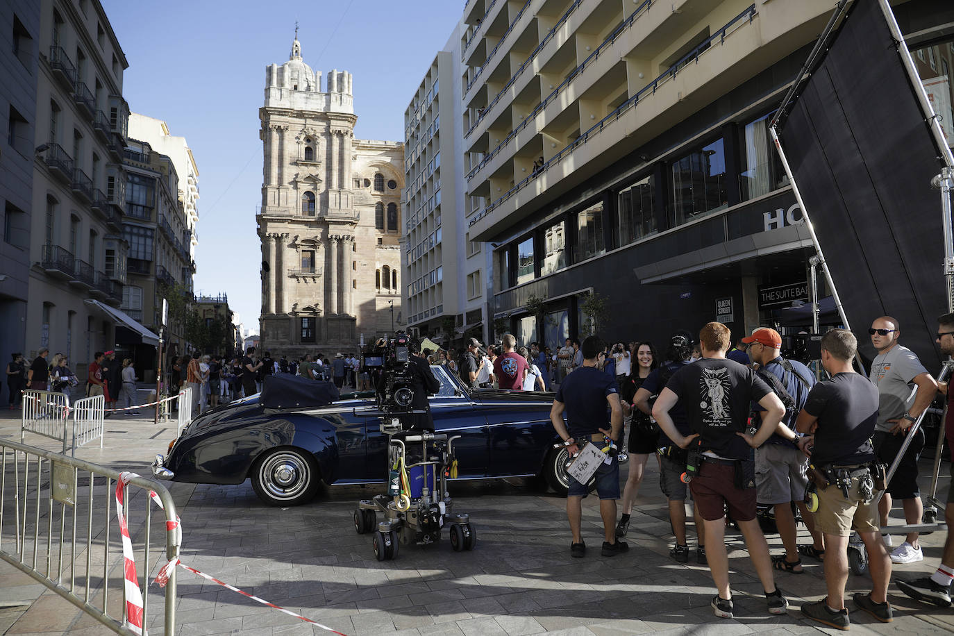 Fotos: El rodaje de &#039;The Crown&#039; por el centro de Málaga, en imágenes