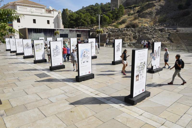 Luis Ruiz padrón abre la Semana de la Arquitectura con una exposición de dibujos en calle Alcazabilla