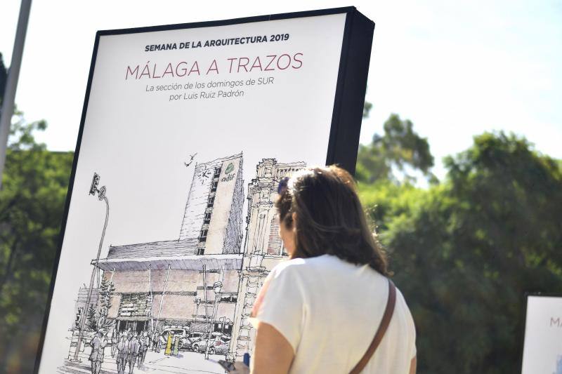 Luis Ruiz padrón abre la Semana de la Arquitectura con una exposición de dibujos en calle Alcazabilla