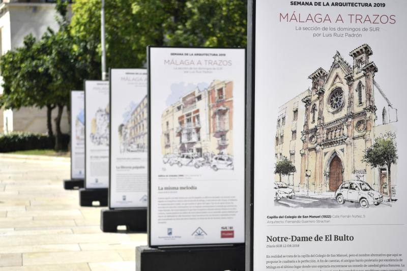Luis Ruiz padrón abre la Semana de la Arquitectura con una exposición de dibujos en calle Alcazabilla