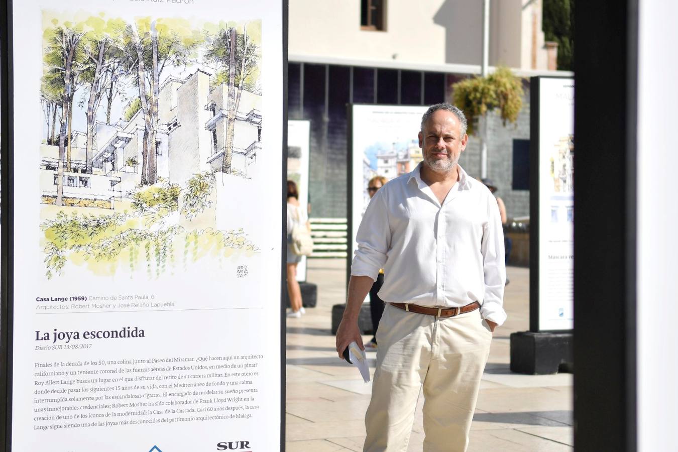 Luis Ruiz padrón abre la Semana de la Arquitectura con una exposición de dibujos en calle Alcazabilla