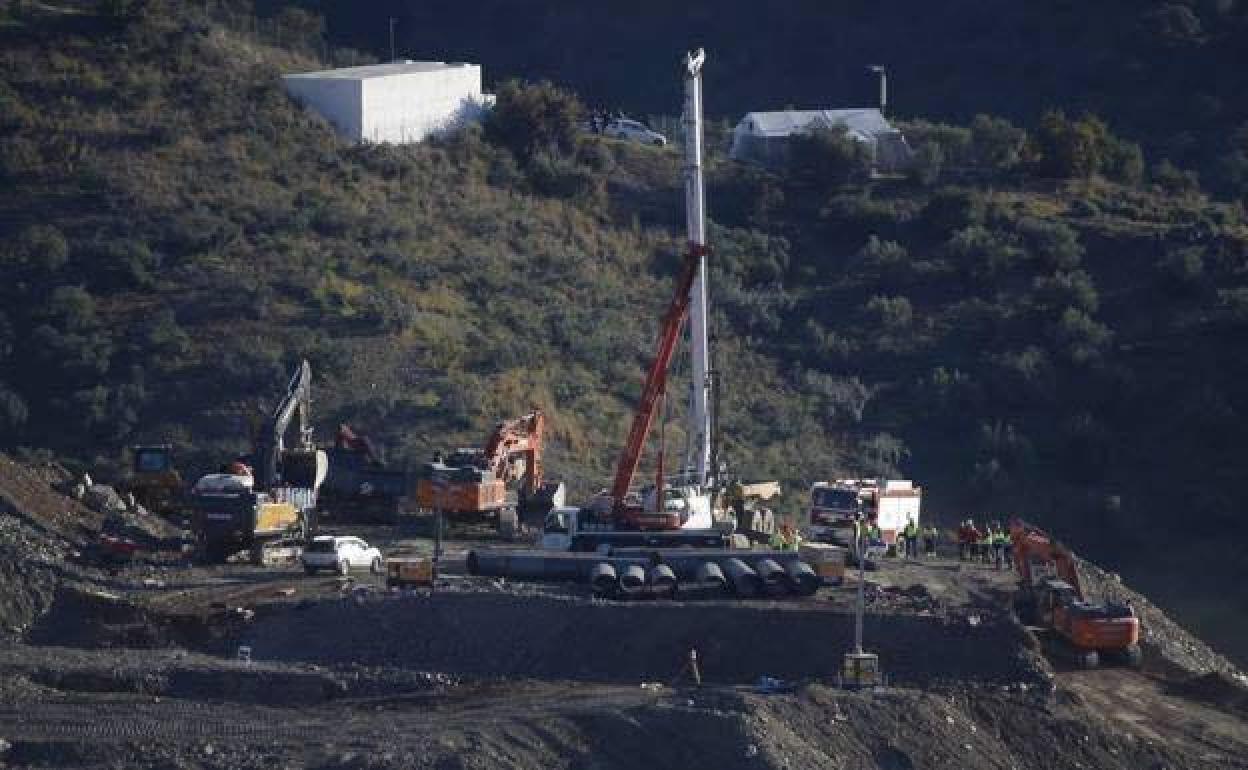 Imagen del pozo en el que cayó Julen 