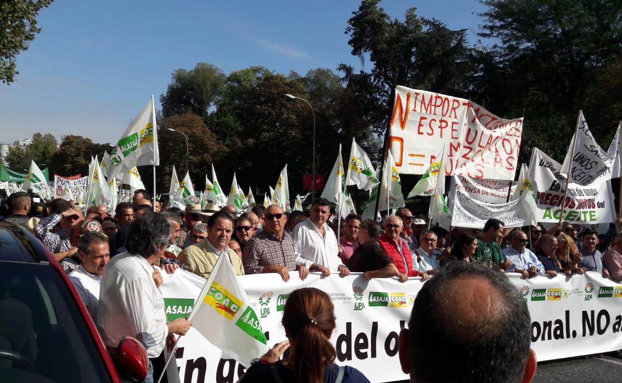Un momento de la manifestación celebrada este jueves en Madrid 