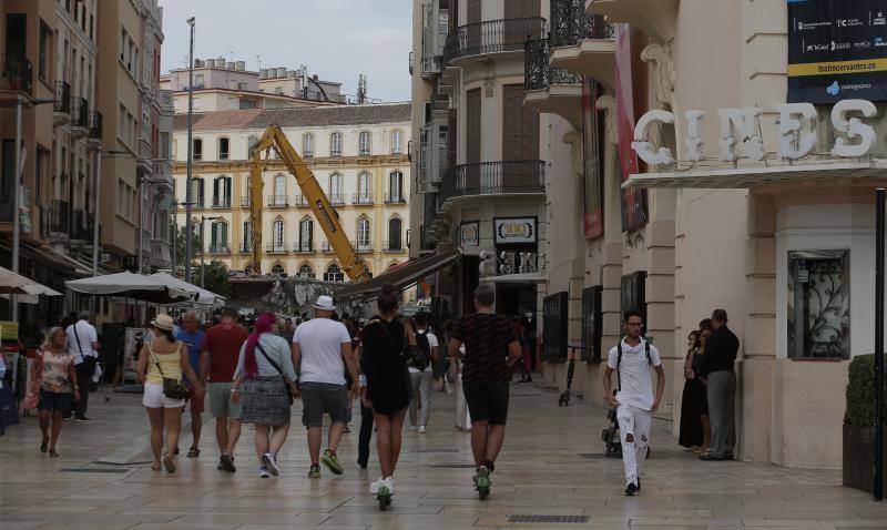 En su derribo se han afanado durante los últimos días los operarios de la empresa Construcciones y Desmontes Ribera Navarra