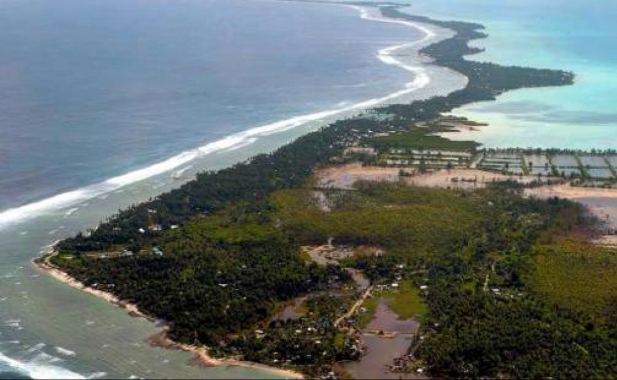 Vista aérea de las Islas Marshall.