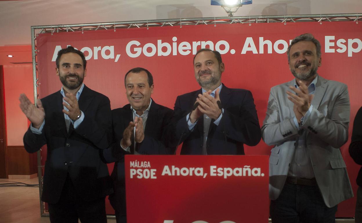 Daniel Pérez, José Luis Ruiz Espejo, José Luis Ábalos e Ignacio López en el acto celebrado en el hotel Ilunion.