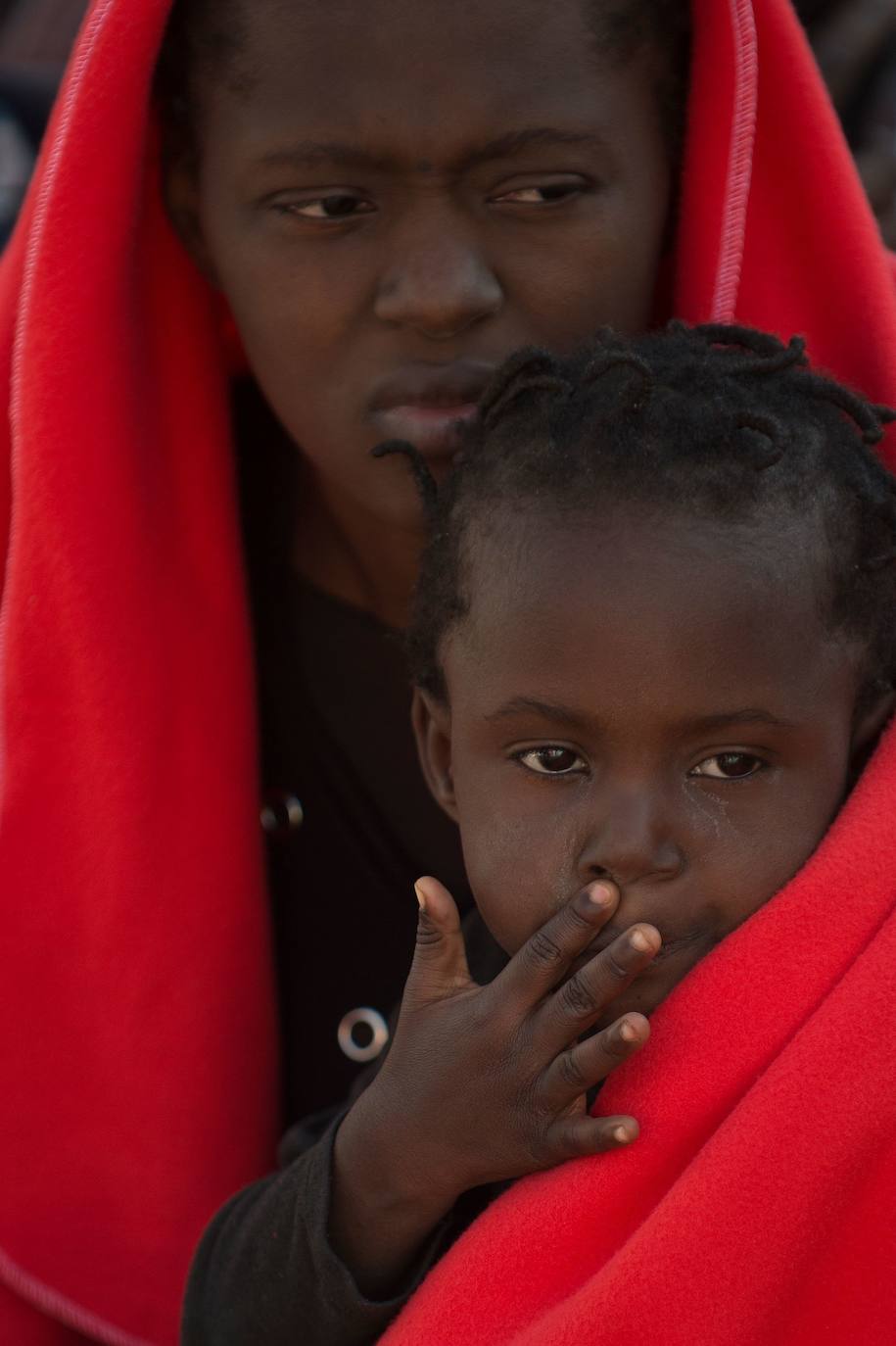 Uno de los migrantes que llegaron al puerto malagueño 