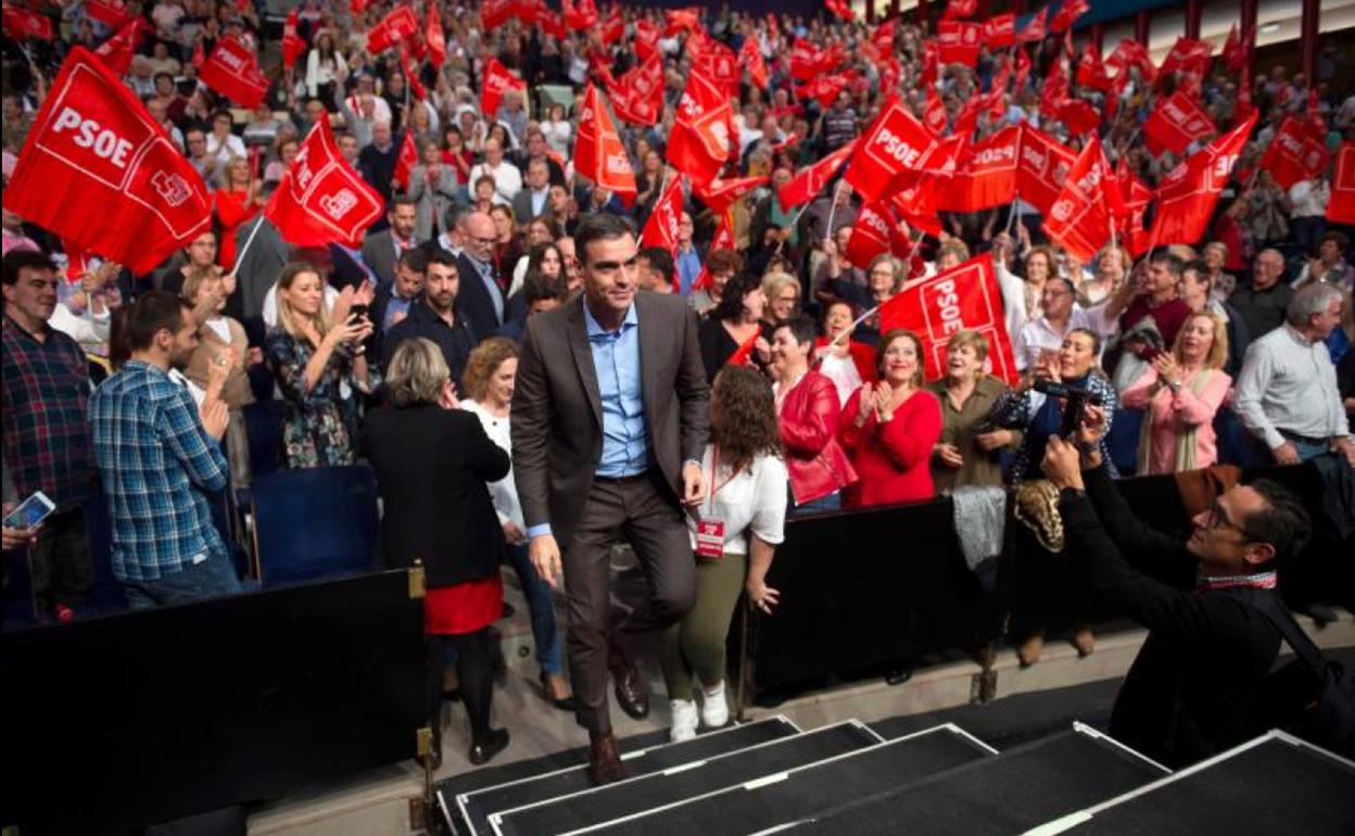 El secretario general del PSOE y presidente del Gobierno en funciones, Pedro Sánchez.