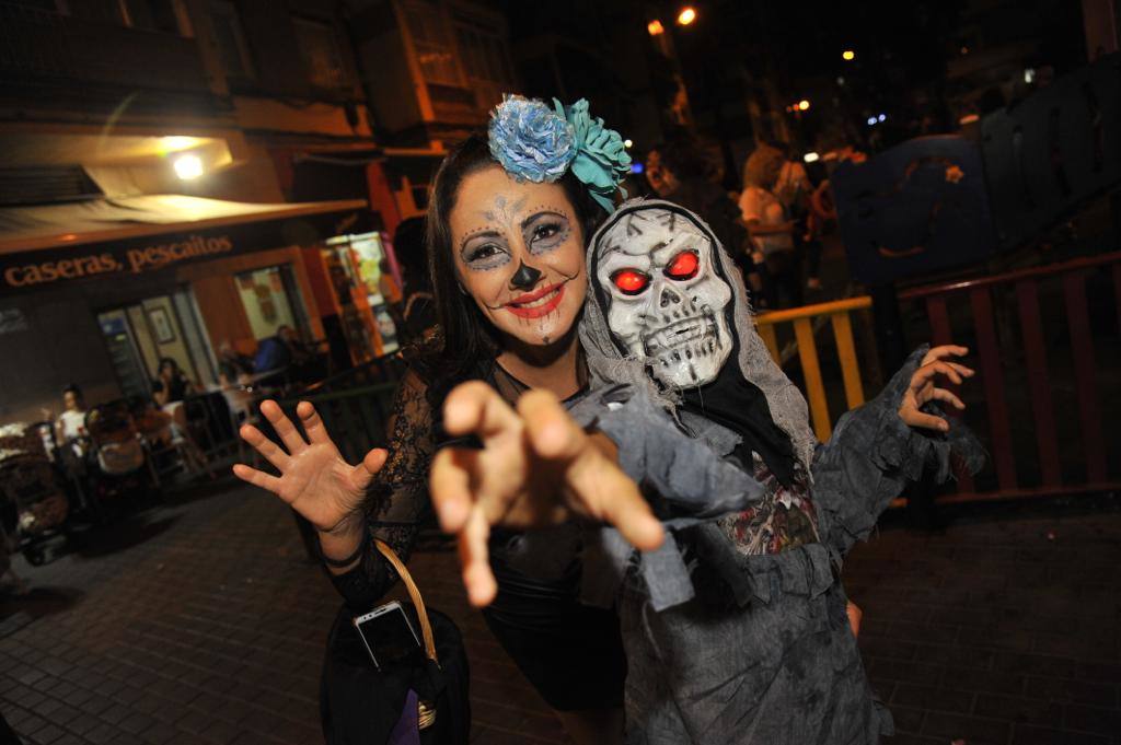 Niños de Cruz de Humilladero, en los actos de la noche de Halloween 