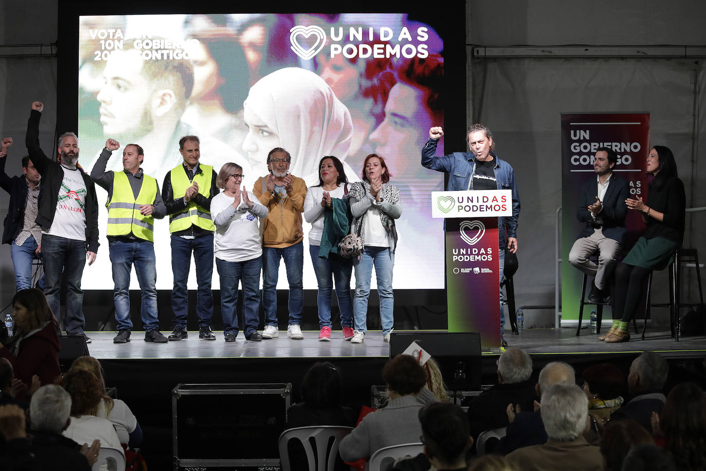 Un momento del acto en el parque del Oeste 