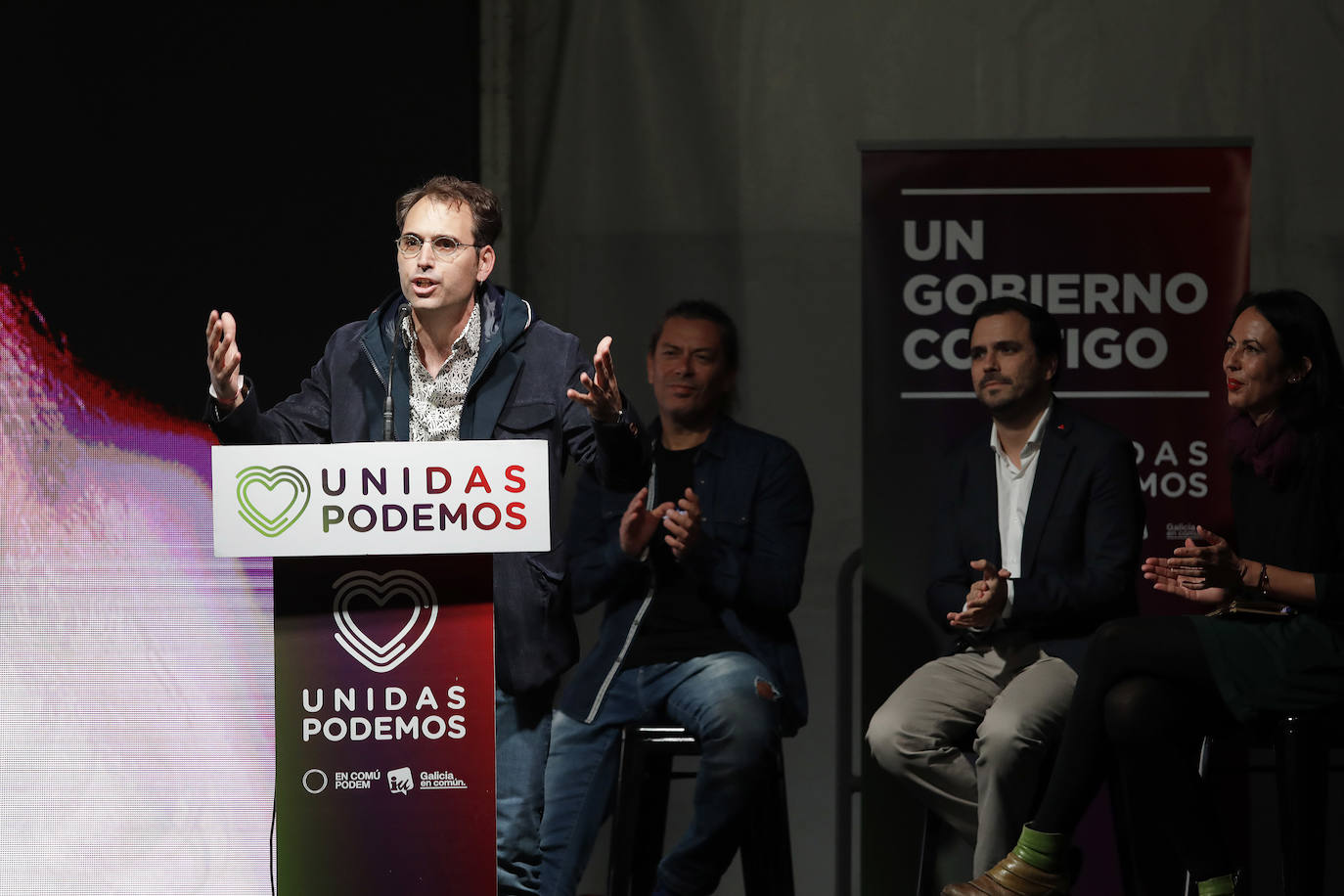 Un momento del acto en el parque del Oeste 