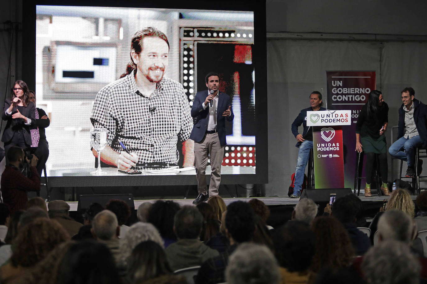 Un momento del acto en el parque del Oeste 