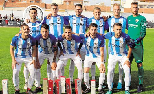 Clavería, en el once titular del ascenso a Segunda B del Atlético Malagueño.