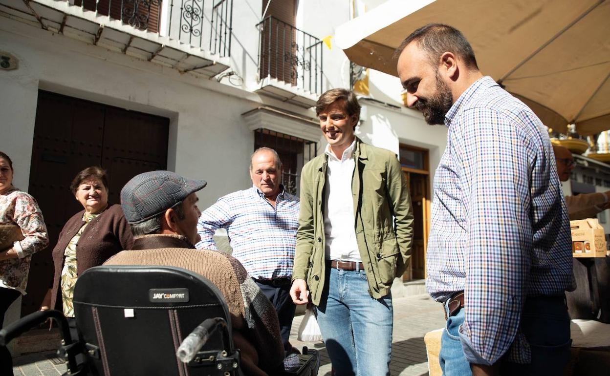 Montesinos en una reciente visita a Yunquera.