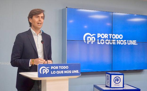 Montesinos, este sábado, en una comparecencia en la sede provincial del PP.