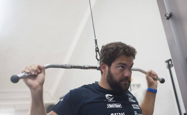 Borja Vivas, en el gimnasio. 