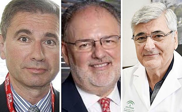 De izquierda a derecha, Miguel Moreno Verdugo, Miguel Ángel Guzmán y Víctor Baena. 
