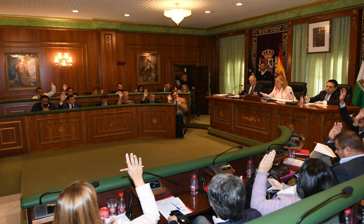 Los concejales de la Corporación votan para defender la conexión Málaga-Nueva York. 