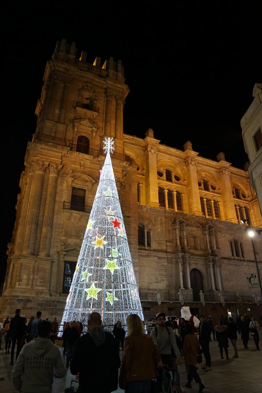 Durante los 40 días que duren los fastos navideños, la calle Larios se transformará en un bosque lleno de hojas y soles