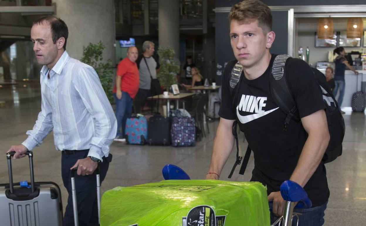 Rolón, a su llegada a Málaga en 2017. 