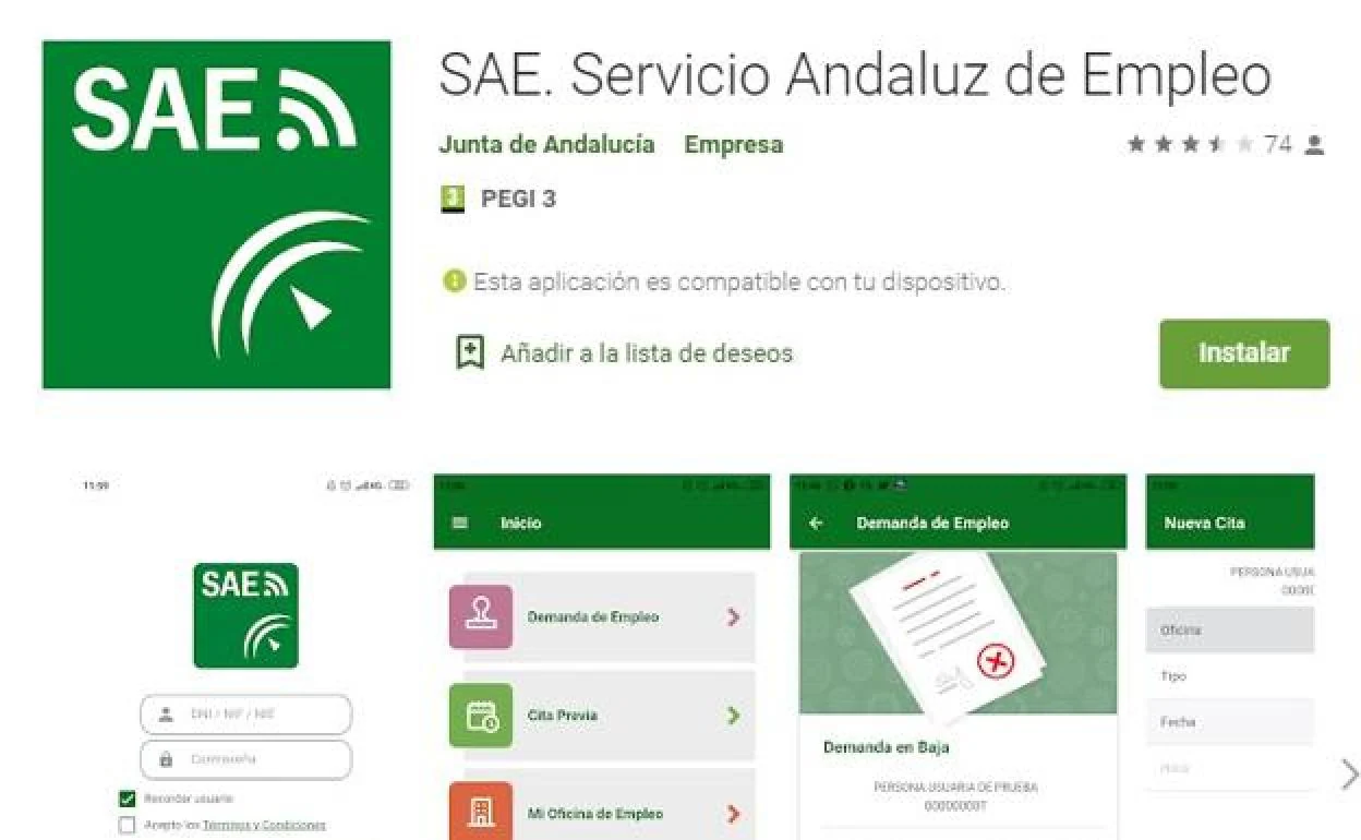 Así se puede renovar la demanda de empleo a través del teléfono móvil en Andalucía