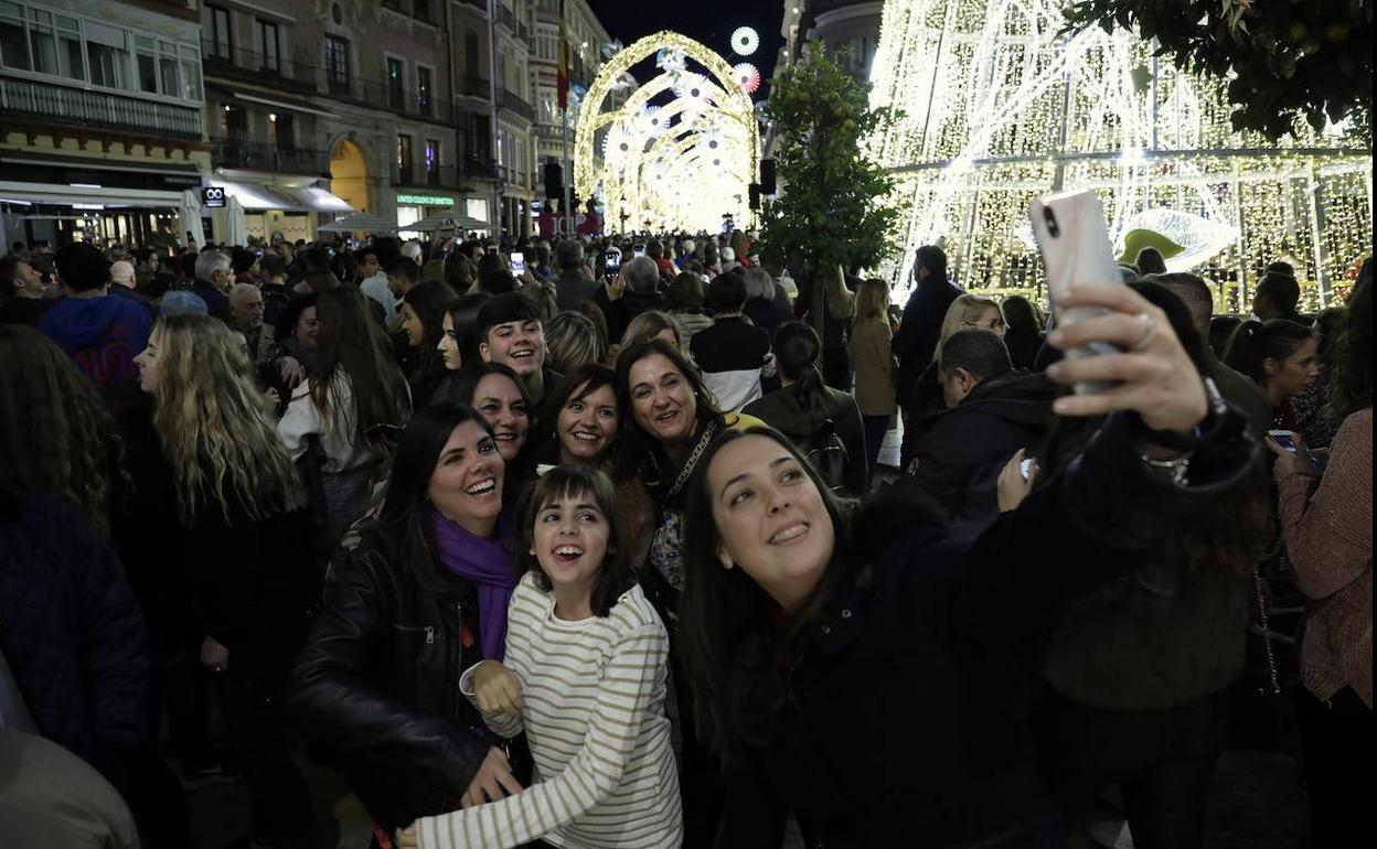 La luces de Navidad de Málaga, principal reclamo del centro estos días.