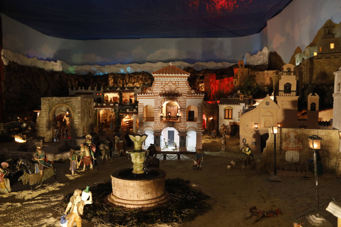 Belén Municipal en la iglesia de Santa Clara, montado por la Hermandad de Belenistas de Antequera