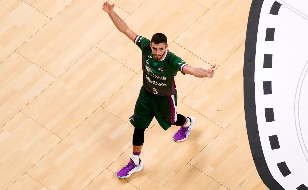 Jaime Fernández celebra una canasta en el partido ante el Gran Canaria del pasado sábado. 