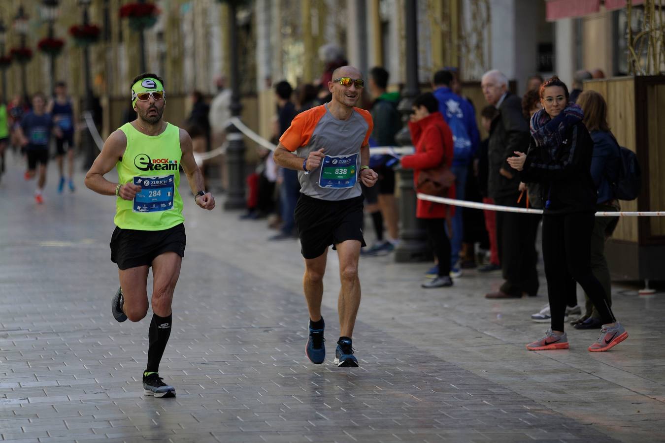 Los corredores, en calle Larios