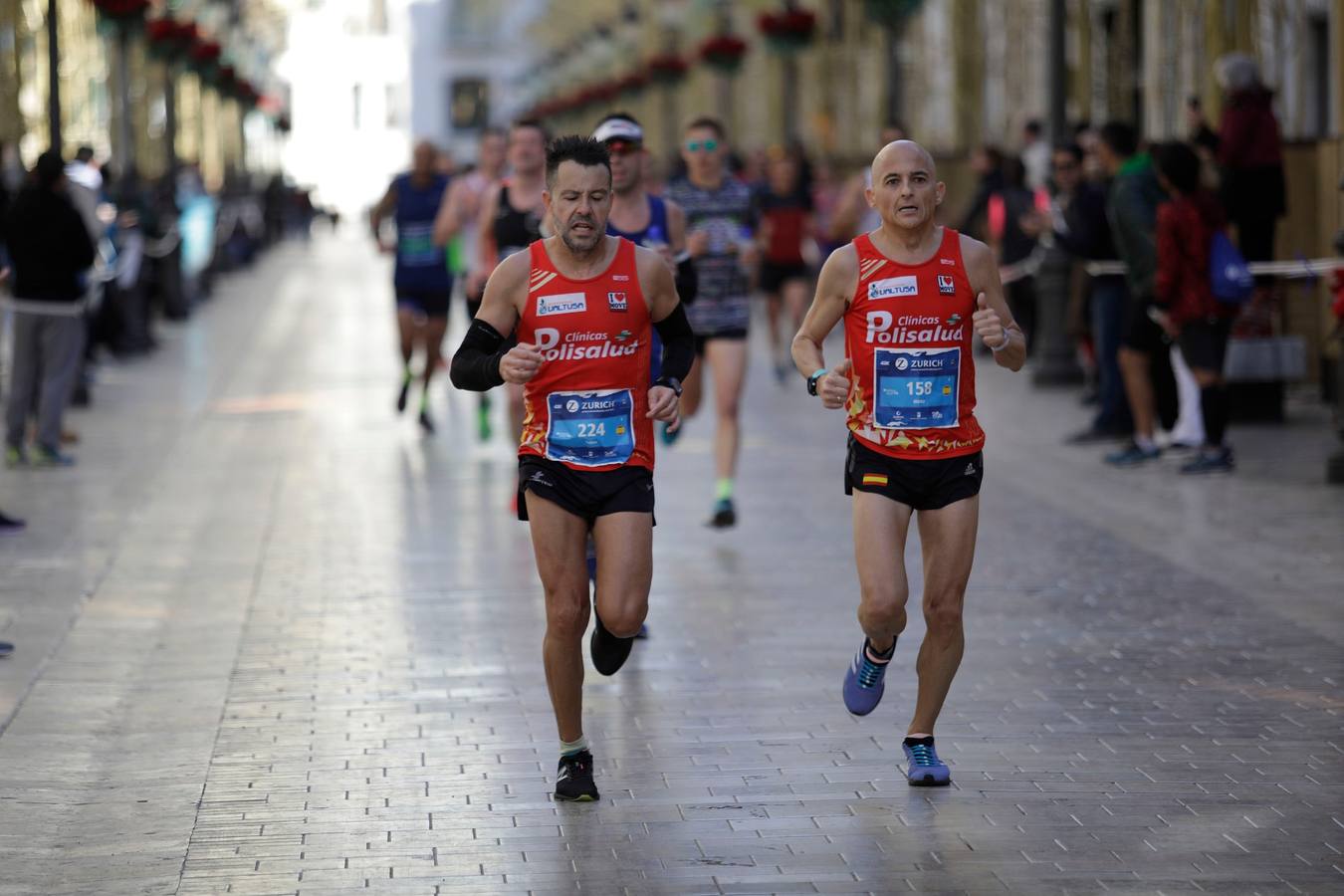 Los corredores, en calle Larios