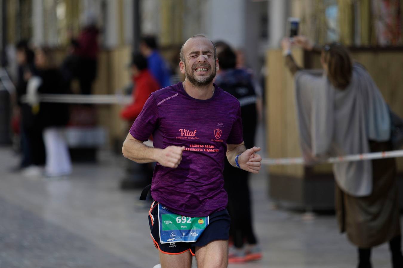 Los corredores, en calle Larios