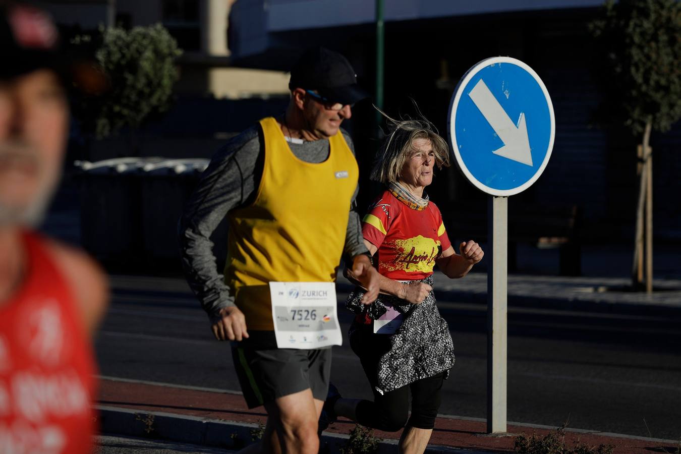 En la imagen, los corredores, en calle Princesa