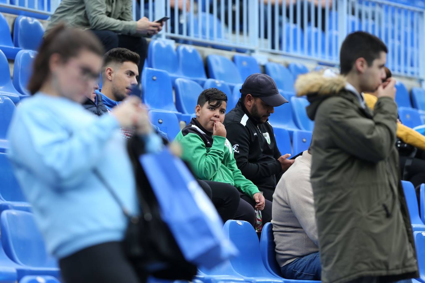 Espectadores este sábado en La Rosaleda 