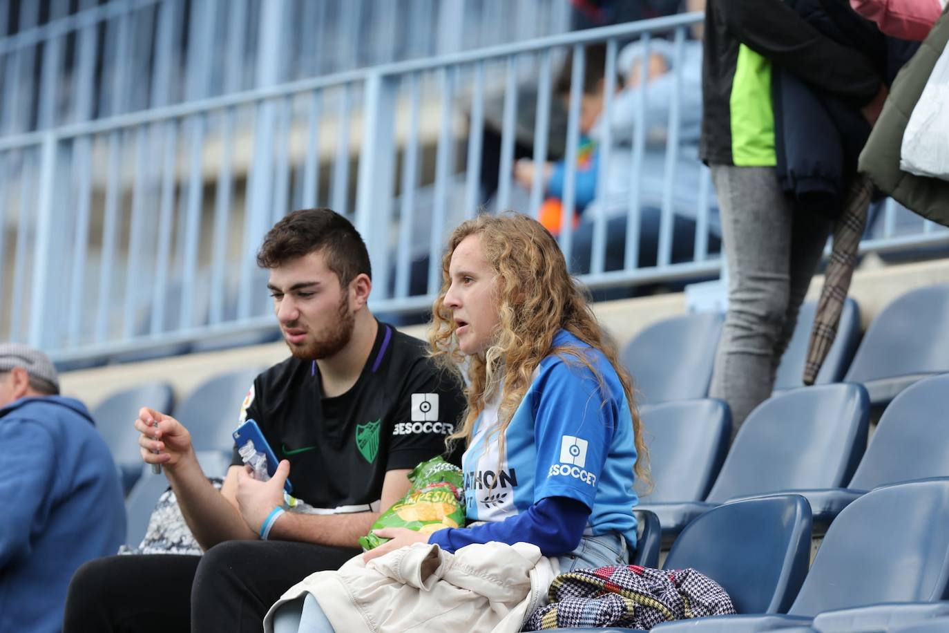 Espectadores este sábado en La Rosaleda 