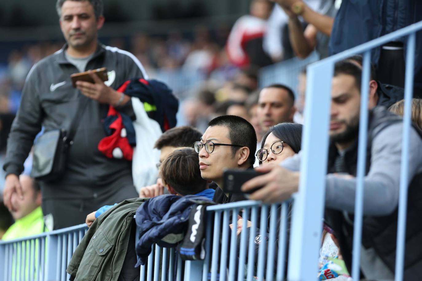 Espectadores este sábado en La Rosaleda 