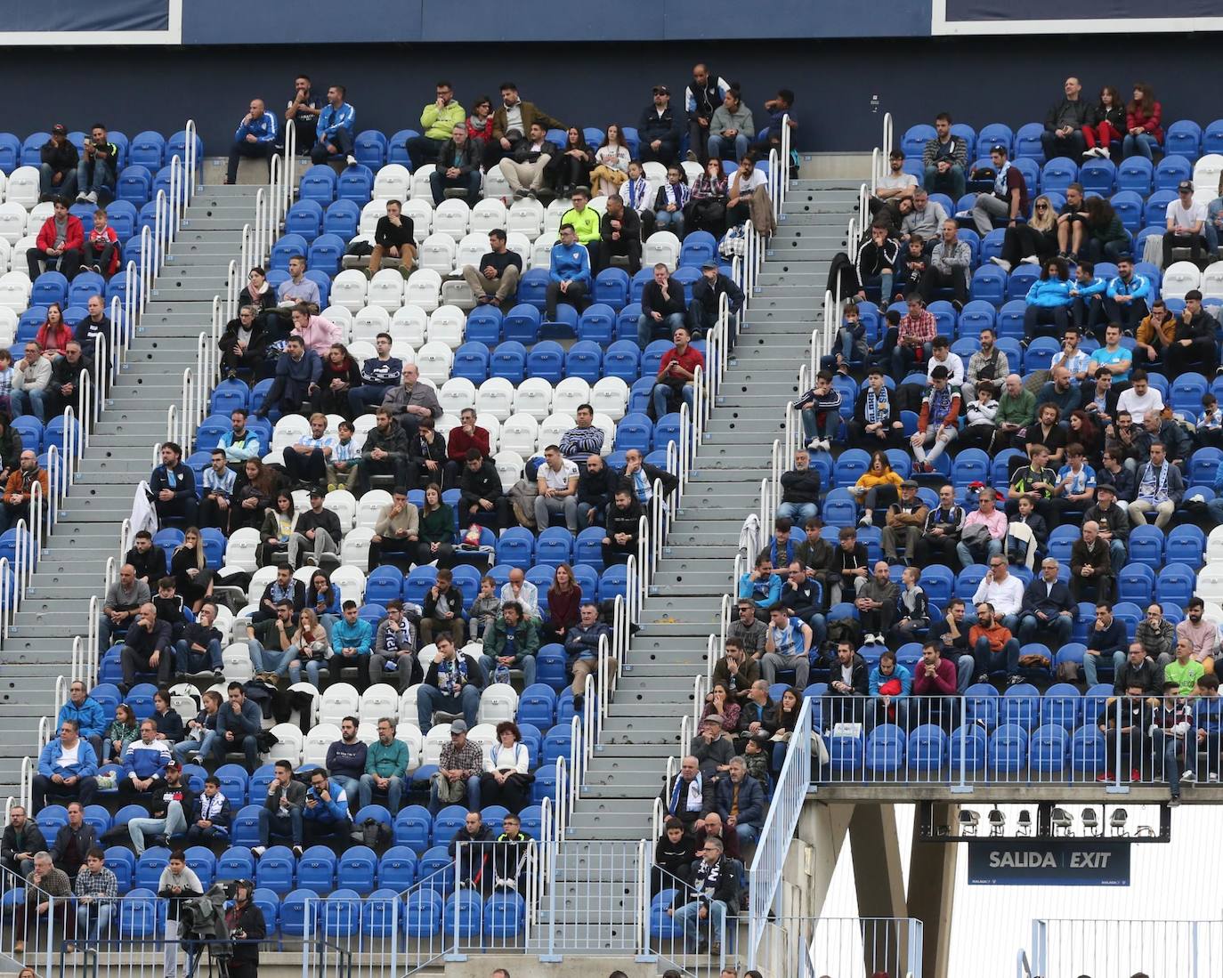 Espectadores este sábado en La Rosaleda 