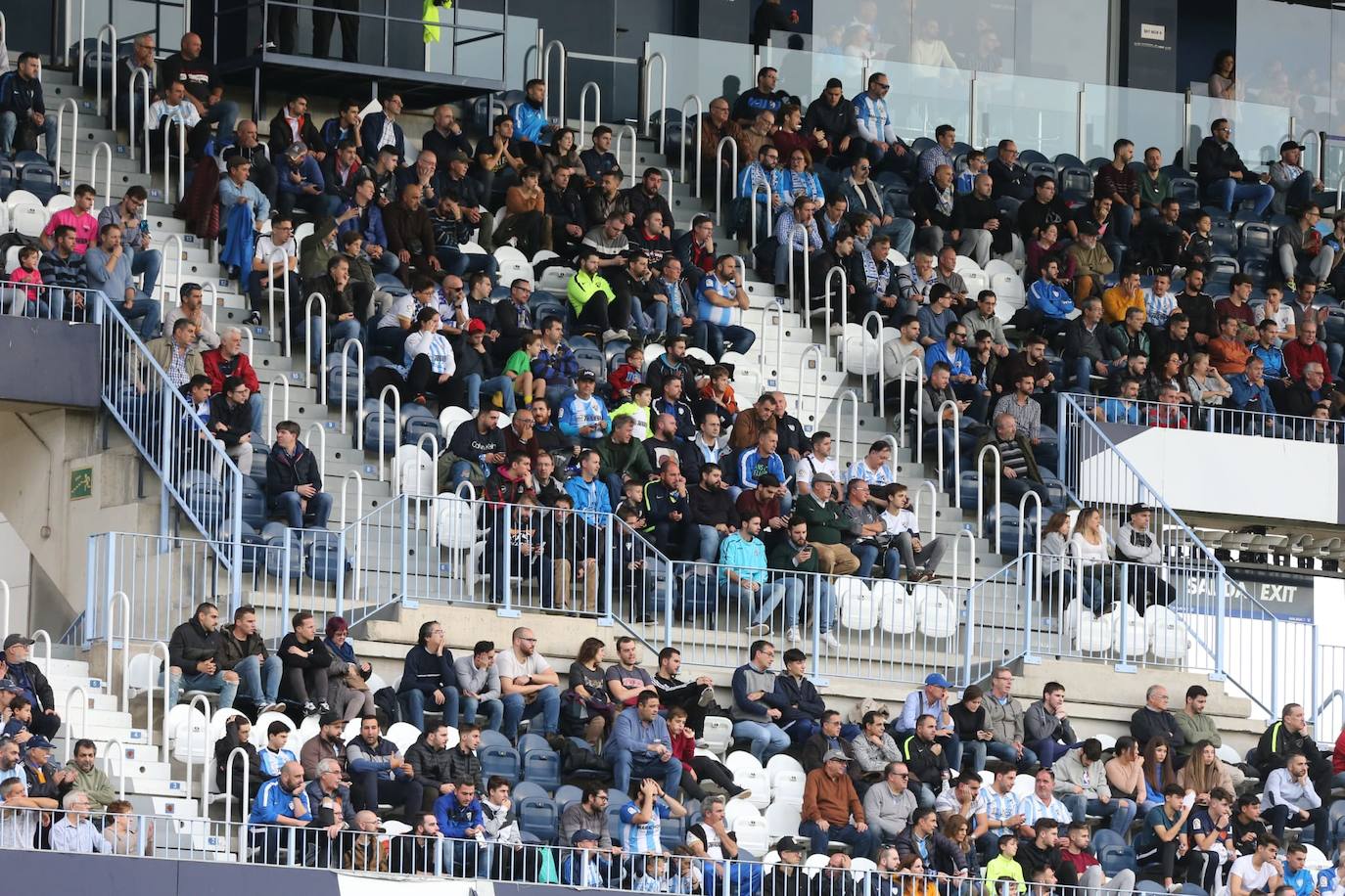 Espectadores este sábado en La Rosaleda 