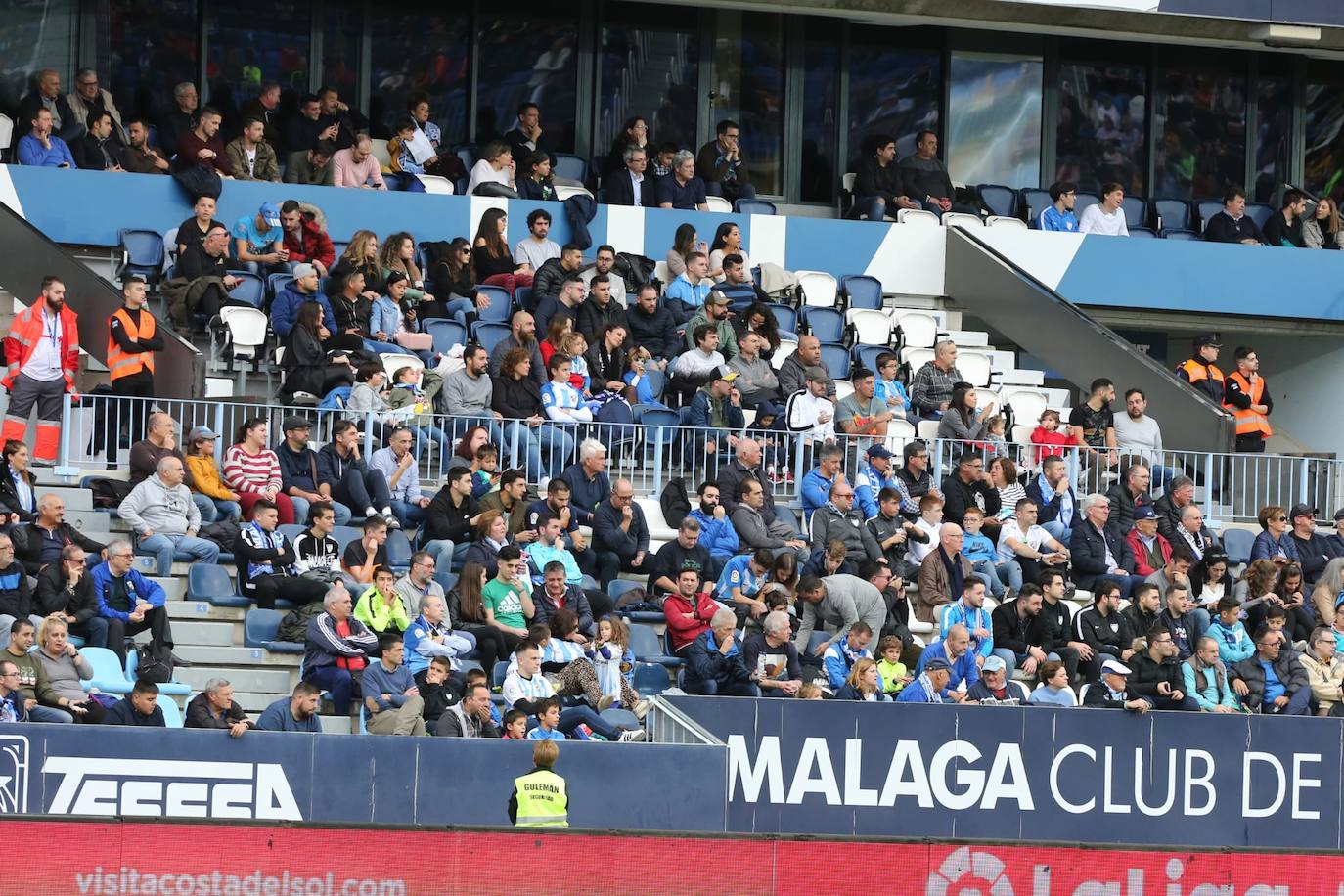 Espectadores este sábado en La Rosaleda 