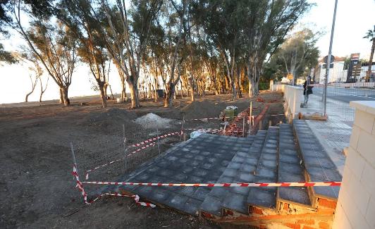 Futura escalera de acceso al recinto desde la calle Bolivia. 