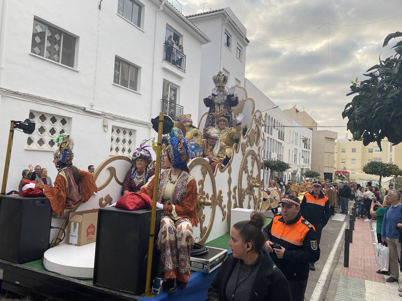 Desfile de Melchor, Gaspar y Baltasar en Nerja