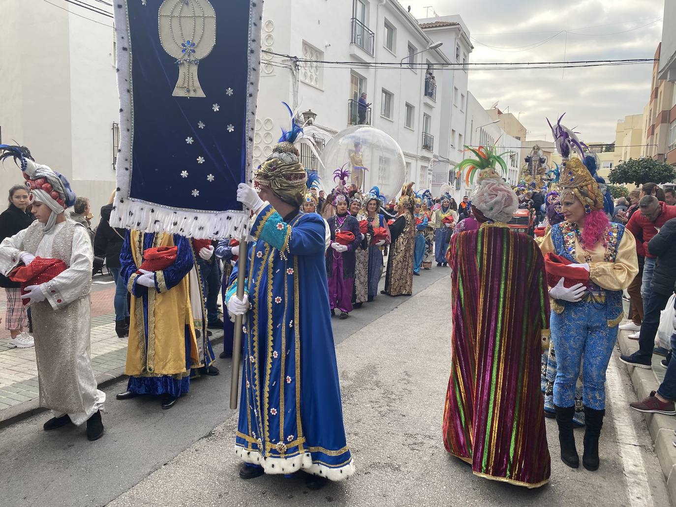 Desfile de Melchor, Gaspar y Baltasar en Nerja