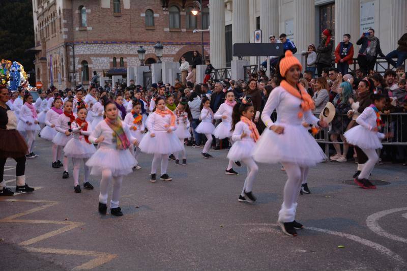 Asistentes a la Cabalgata de Reyes Magos de este año en Málaga capital. 