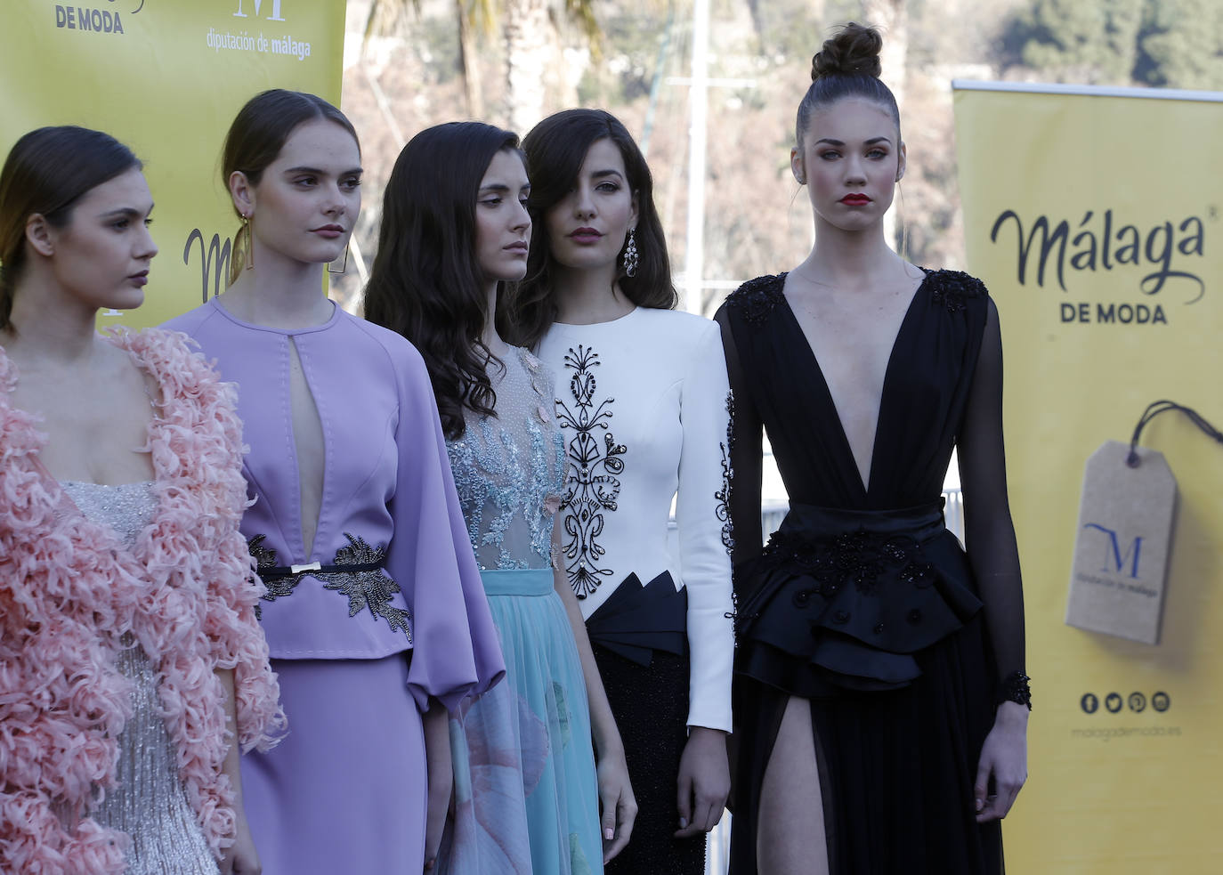 Rafael Urquízar, Montesco, Ángel Palazuelos, Javier Alcántara, F de Frank, Susana Hidalgo, Jorge Sánchez y Antonia Galiano desvelan sus apuestas de cara a la alfombra roja del próximo 25 de enero en un desfile organizado por la marca promocional 'Málaga de moda' 