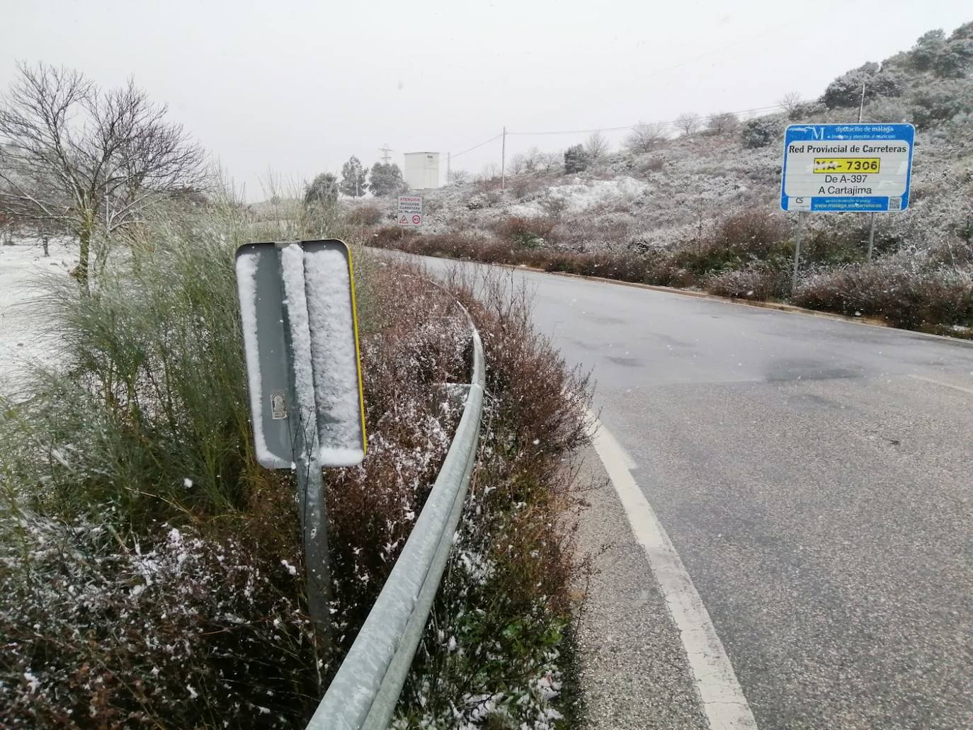 Nieve en la Serranía de Ronda. 