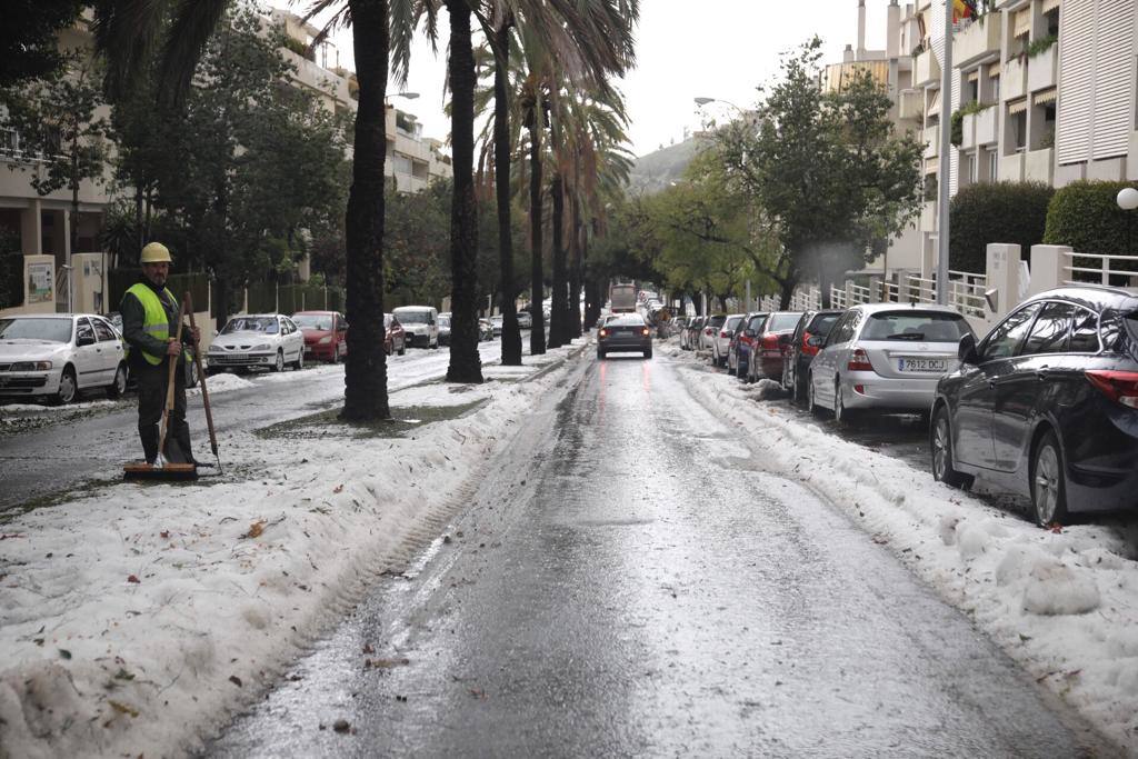 Granizada en Málaga | Fotos: Así ha sido la granizada caída en Málaga