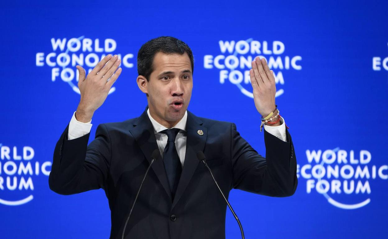 Juan Guaidó, en el Foro de Davos. 