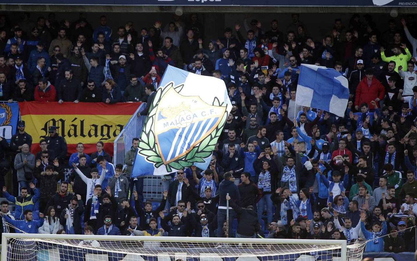 Las mejores imágenes de los aficionados que asistieron al Málaga.Mirandés (2-2)