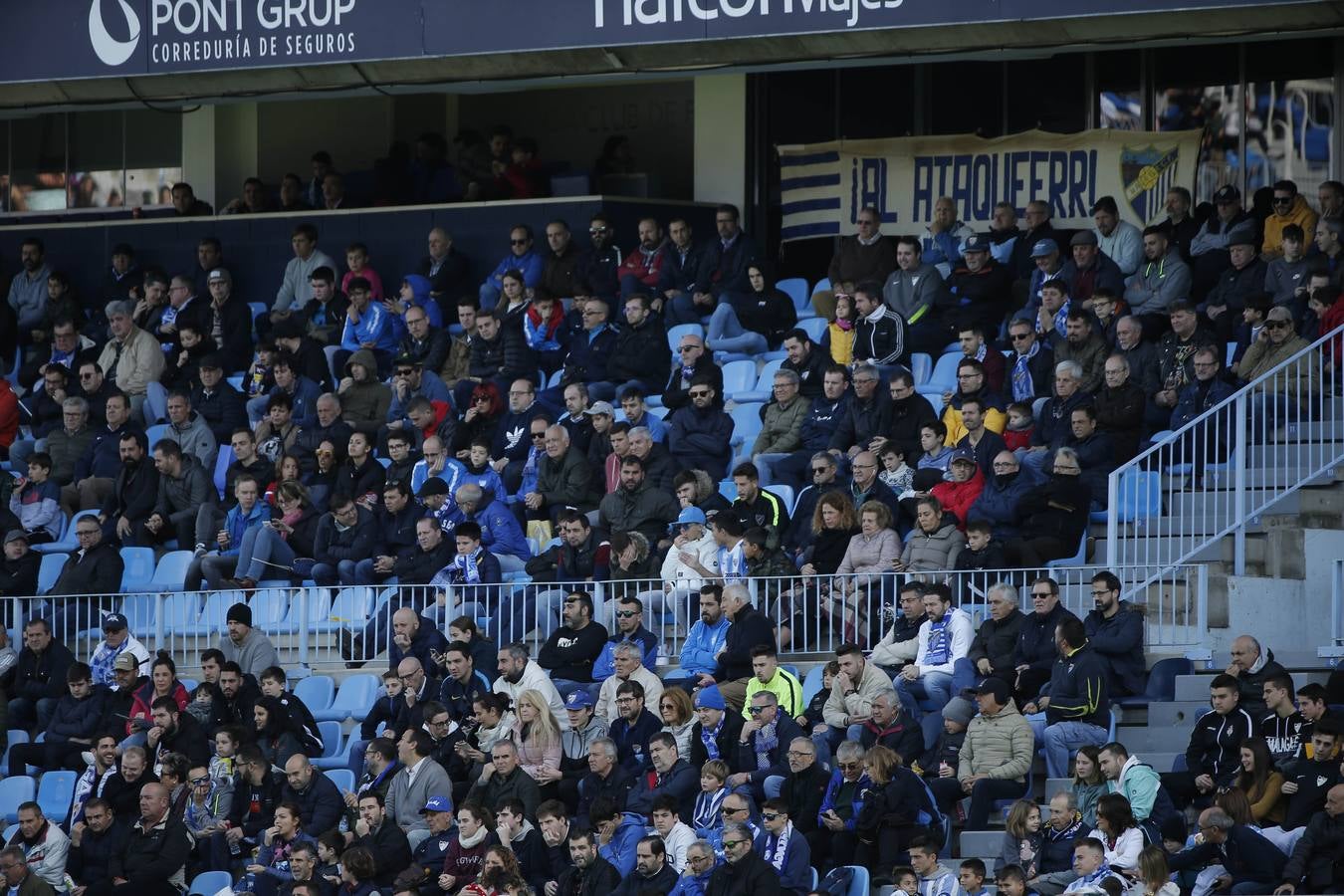 Las mejores imágenes de los aficionados que asistieron al Málaga.Mirandés (2-2)